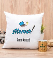 Memur Yastık ve Gold Kupa Bardak