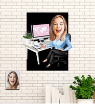 Kişiye Özel 8 Mart Dünya Kadınlar Günü Hediyesi Ceo Genel Müdür Yeni İş Hediyesi Karikatür Ahşap Tablo