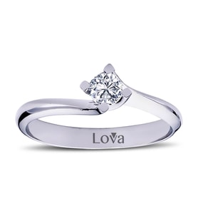 Lova H Renk 0,21 Karat Pırlanta Tektaş Yüzük - 1050079