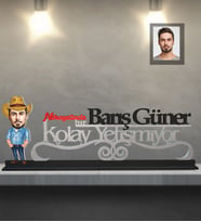 Kişiye Özel Erkek Karikatürlü Kolay Yetişmiyor Ahşap Biblo Model-5