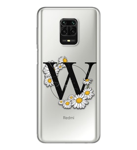 Papatya Harf Tasarım Süper Şeffaf Silikon Telefon Kılıfı Xiomai Redmi Note 9 Pro