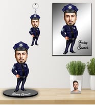 Kişiye Özel Polis Karikatürlü 3 lü Hediye Seti Bay-2
