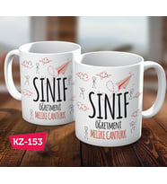 Kişiye Özel İsimli Sınıf Öğretmeni Meslek Hediye Kupa Bardak