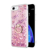 Microsonic Apple iPhone SE 2020 Kılıf Glitter Liquid Holder Pembe