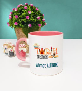 Tarih Öğretmeni Kupa Bardak Pembe