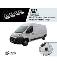 Fiat Ducato Krom Kapı Kolu+Çerçeve 4 kapı 8 Parça 2006-2023 Arası Paslanmaz Çelik