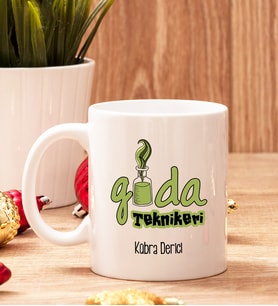 Gıda Teknikerine Hediye Beyaz Kupa Bardak