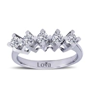 Lova G Renk 0,72 Karat Pırlanta Beştaş Yüzük - 1020186