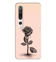 Gül Tasarımlı Süper Şeffaf Silikon Telefon Kılıfı Xiomai Mi10-pro