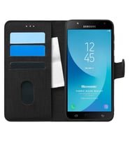Microsonic Samsung Galaxy J7 Core Kılıf Fabric Book Wallet Siyah
