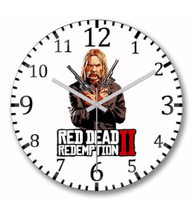 Red Dead Redemption 2 Micah Bell Duvar Saati Bombeli Gercek Cam