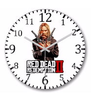 Red Dead Redemption 2 Micah Bell Duvar Saati Bombeli Gercek Cam