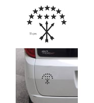 Adige Bayrak Araba Sticker Siyah 11 cm 4 Adet