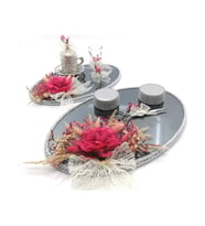 Lora Davet Damat Fincanı ve Söz Nişan Tepsisi Takım (1 Adet) Fushia - 54428