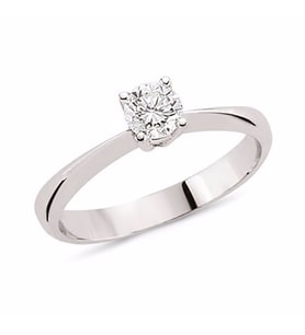 Tektaş Pırlanta Yüzük 0.32 CT G-SI 2.80 Gram 18 Ayar Altın