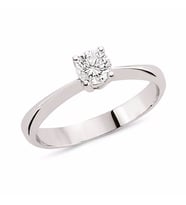 Tektaş Pırlanta Yüzük 0.32 CT G-SI 2.80 Gram 18 Ayar Altın