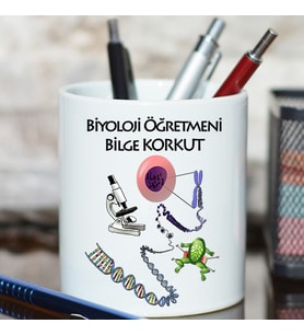 Biyoloji Öğretmenine Öğretmenler Günü Hediyesi İsimli Kalemlik