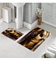 Banyo Halısı Ikili Klozet Takımı Kaymaz Tabanlı (60 xm x 100 cm + 40 cm x 60 cm) 