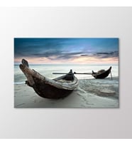 Arty Tablo Kıyıdaki Sandallar Tablo (Karışık)