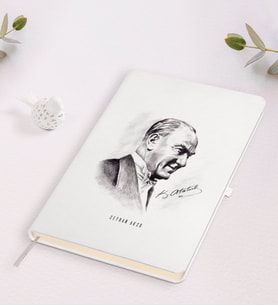 BK Gift Kişiye Özel Atatürk Temalı Beyaz Defter-10