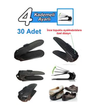 Geseus Ayakkabı Rampası Ayakkabı Düzenleyici Organızer Yükseklik Ayarlı-30Ad