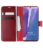 Microsonic Samsung Galaxy Note 20 Kılıf Delux Leather Wallet Kırmızı