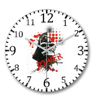 Darth Vader Power Duvar Saati Bombeli Gercek Cam