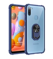 Microsonic Samsung Galaxy A11 Kılıf Grande Clear Ring Holder Lacivert