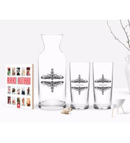 BK Gift Kişiye Özel Renkli Baskılı İsimli İkili Rakı Bardağı Karaf ve Cep Kitabı Hediye Seti-112 (Model 1)