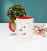 Hayat Kısa Tasarımlı Kişiye Özel Hayat Kısa Kupa Bardak Kırmızı