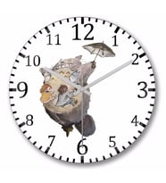 Totoro Takes Flight Duvar Saati Bombeli Gercek Cam