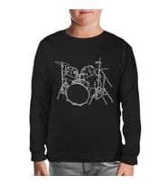Drummer - Bateri Siyah Çocuk Sweatshirt