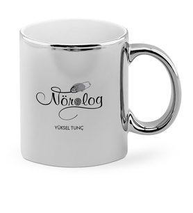 BK Gift Kişiye Özel Mesleki Nörolog Krom Kupa Bardak  1