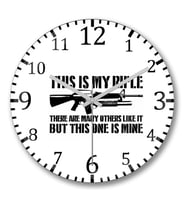 This is My Rifle Duvar Saati Bombeli Gercek Cam