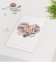 BK Gift Kişiye Özel Sevgililer Günü Beyaz Defter-118