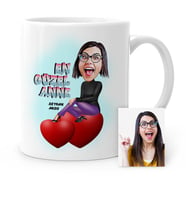 BK Gift Kişiye Özel En Güzel Anne Karikatür Beyaz Kupa Bardak