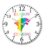 Rainbow Goot Duvar Saati Bombeli Gercek Cam