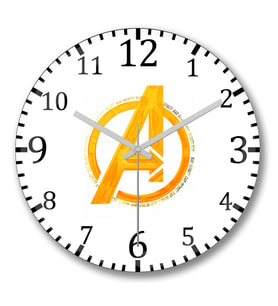 A De Avengers Duvar Saati Bombeli Gercek Cam