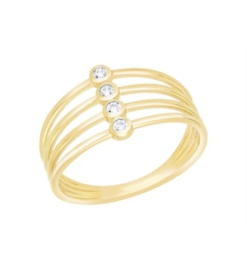 Diamond Line-Gülaylar Altın 14 Ayar Trend Yüzük