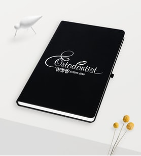 BK Gift Kişiye Özel Ortodontist Temalı Siyah Defter - 1
