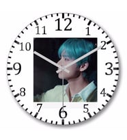 Bts V Lights  Duvar Saati Bombeli   Gercek  Cam