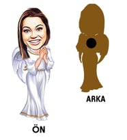 Kişiye Özel Bayan Karikatürlü Ahşap Magnet Model-8