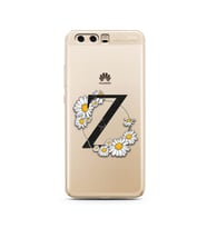 Papatya Harf Tasarım Süper Şeffaf Silikon Telefon Kılıfı Huawei P10     Z-Harfi