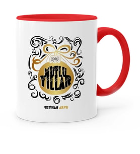 BK Gift Kişiye Özel Mutlu Yıllar Kırmızı Kupa Bardak  8