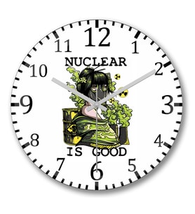 Nuclear is Good Duvar Saati Bombeli Gercek Cam