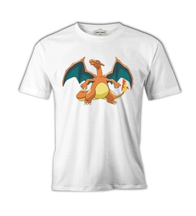 Pokemon - Charizard Beyaz Erkek Tshirt