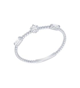 Diamond Line-Gülaylar Altın 14 Ayar Baget taşlı Yüzük