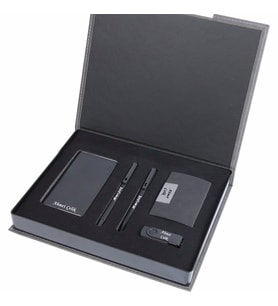 Wings Pontia Siyah Hediyelik Set İsme Özel 5000mAh. Powerbank + Kartvizitlik + 16Gb. Usb Bellek + Roller + Tükenmez Kalem Set Hepsi İsme Özel (Renksiz)