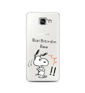Snoopy Tasarımlı Süper Şeffaf Silikon Telefon Kılıfı Samsung A5 (2016)