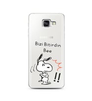 Snoopy Tasarımlı Süper Şeffaf Silikon Telefon Kılıfı Samsung A5 (2016)